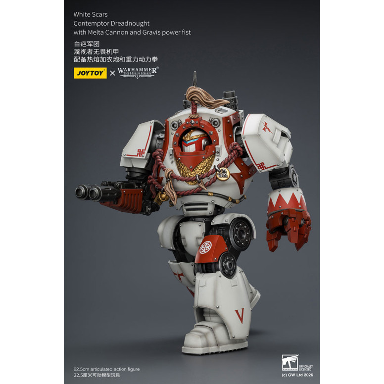 Joytoy - Warhammer - Cicatrici bianche - Contemptor Dreadnought con cannone Melta e pugno di potere Gravis - L'Eresia di Horus