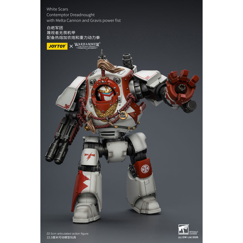 Joytoy - Warhammer - Cicatrici bianche - Contemptor Dreadnought con cannone Melta e pugno di potere Gravis - L'Eresia di Horus