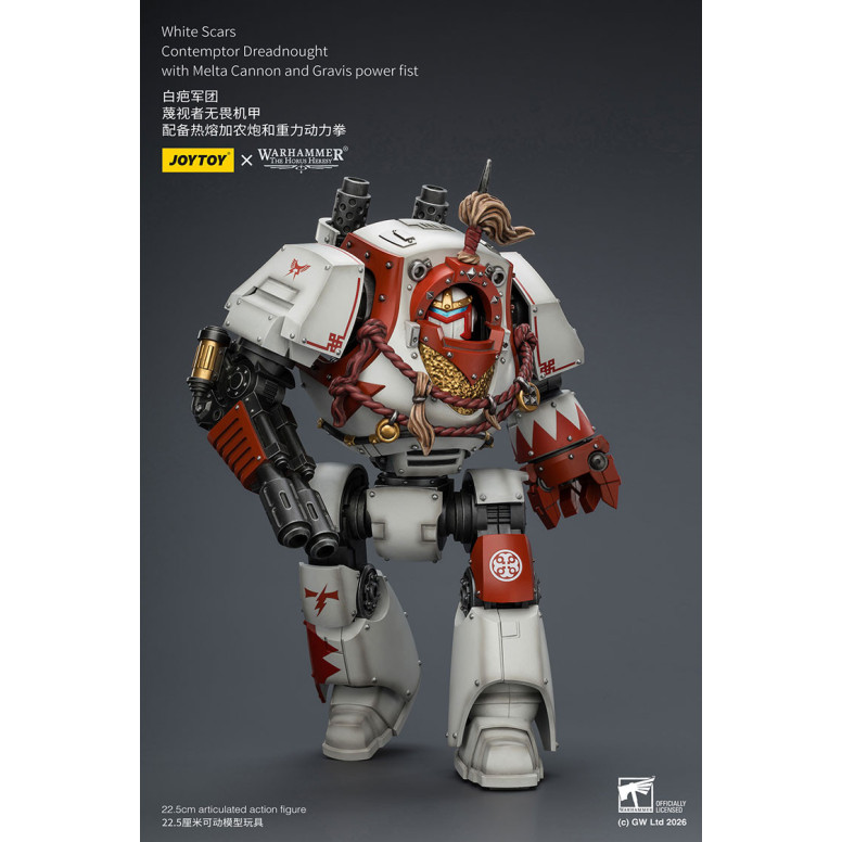 Joytoy - Warhammer - Cicatrici bianche - Contemptor Dreadnought con cannone Melta e pugno di potere Gravis - L'Eresia di Horus