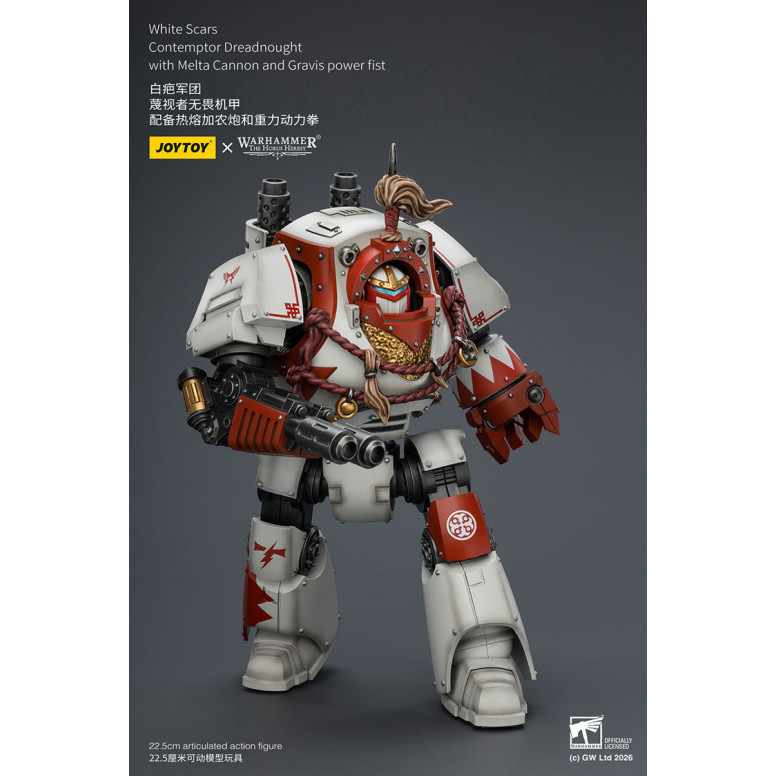 Joytoy - Warhammer - Cicatrici bianche - Contemptor Dreadnought con cannone Melta e pugno di potere Gravis - L'Eresia di Horus