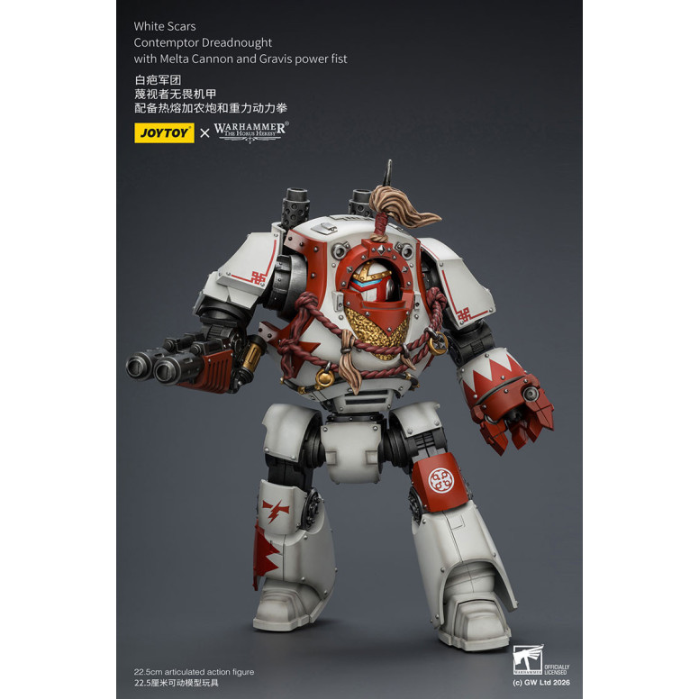 Joytoy - Warhammer - Cicatrici bianche - Contemptor Dreadnought con cannone Melta e pugno di potere Gravis - L'Eresia di Horus