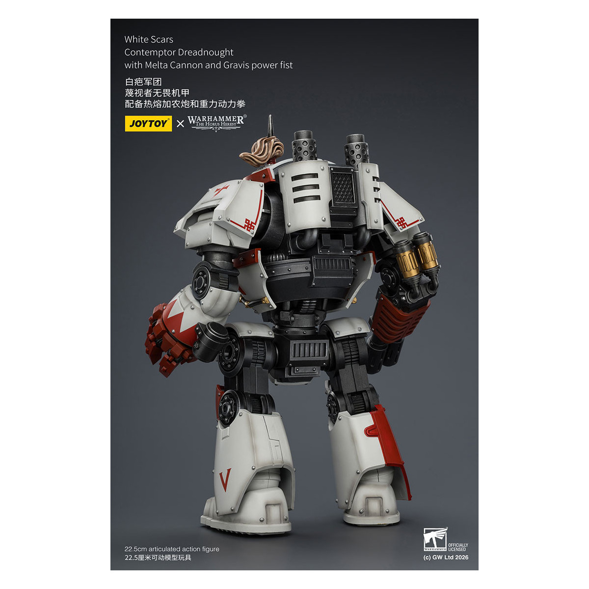 Joytoy - Warhammer - Cicatrici bianche - Contemptor Dreadnought con cannone Melta e pugno di potere Gravis - L'Eresia di Horus