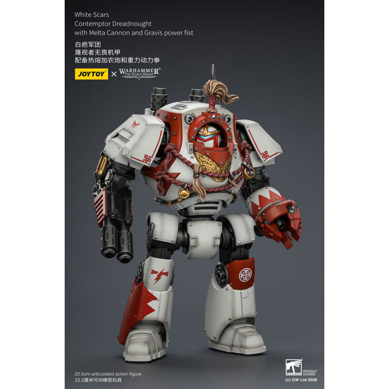 Joytoy - Warhammer - Cicatrici bianche - Contemptor Dreadnought con cannone Melta e pugno di potere Gravis - L'Eresia di Horus