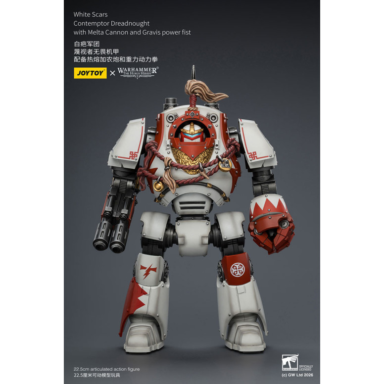 Joytoy - Warhammer - Cicatrici bianche - Contemptor Dreadnought con cannone Melta e pugno di potere Gravis - L'Eresia di Horus