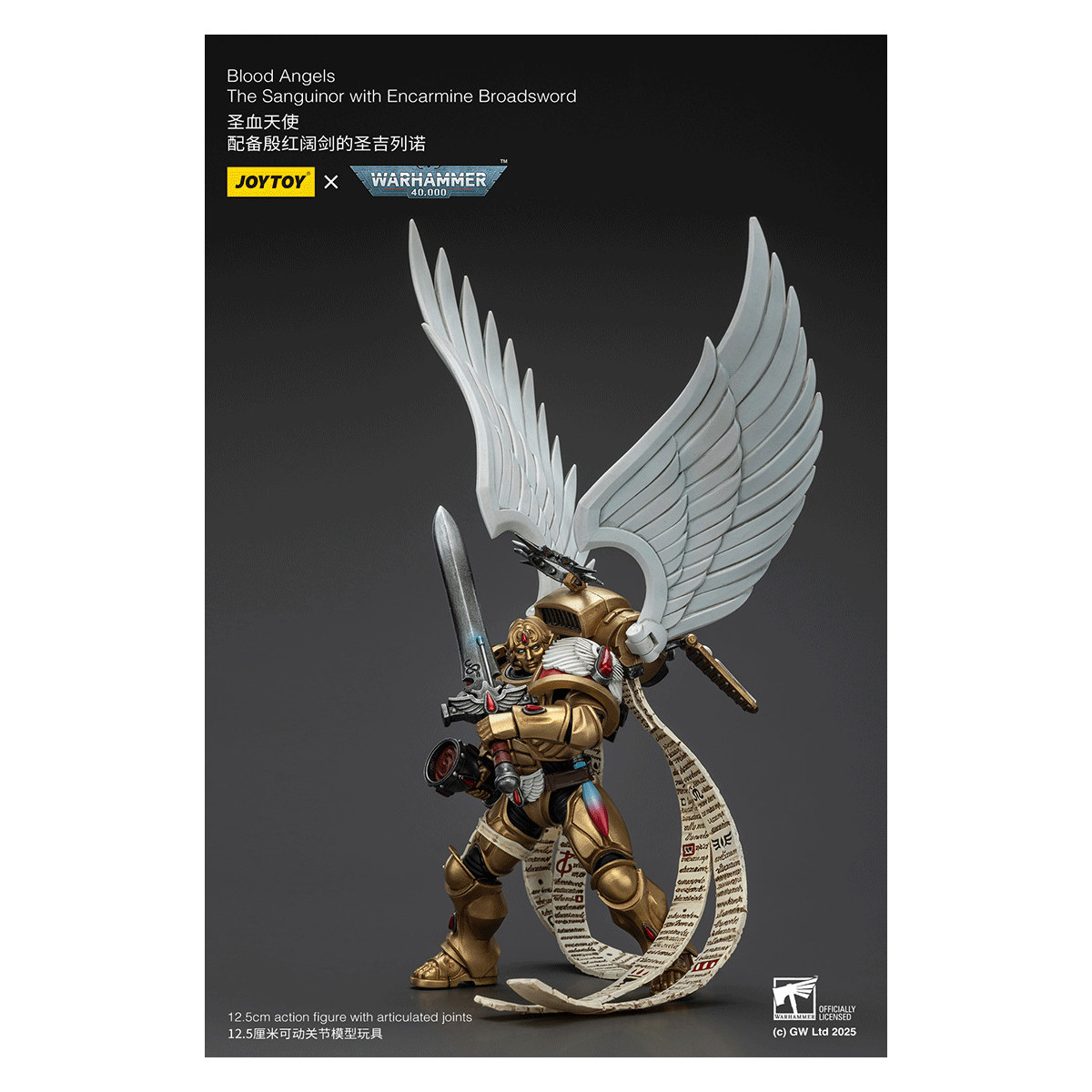 JoyToy Space Marines - Blood Angels - Il Sanguinor con lo Spadone Encarmine - Warhammer 40000