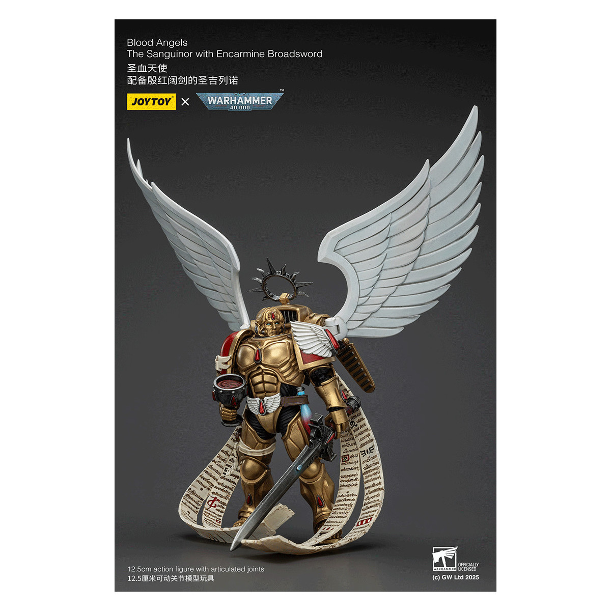 JoyToy Space Marines - Blood Angels - Il Sanguinor con lo Spadone Encarmine - Warhammer 40000