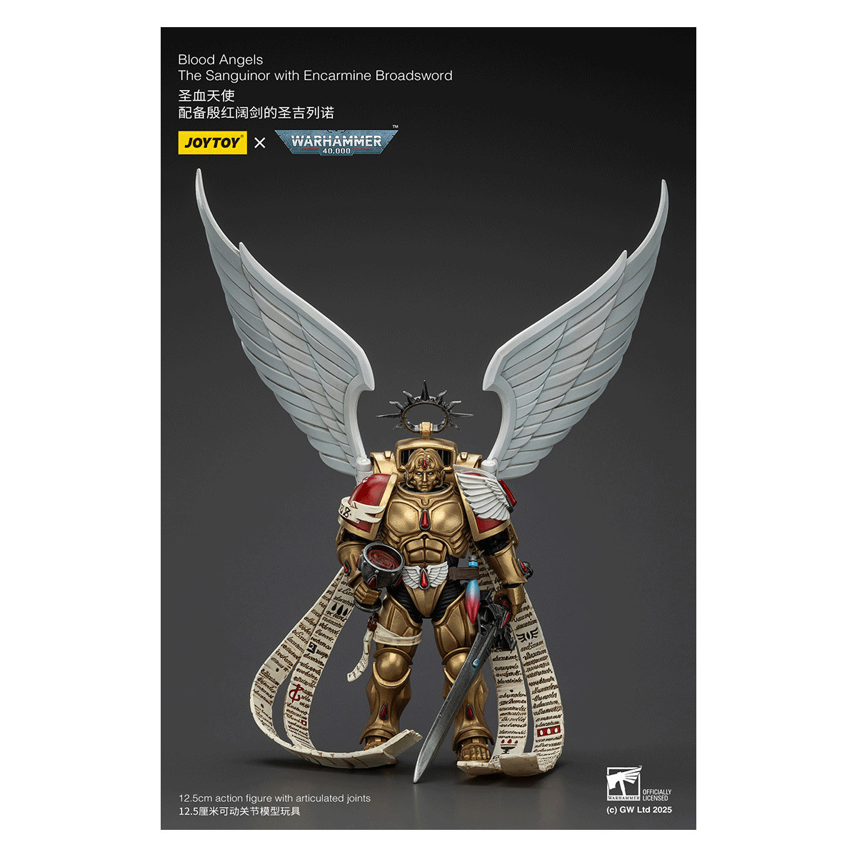 JoyToy Space Marines - Blood Angels - Il Sanguinor con lo Spadone Encarmine - Warhammer 40000