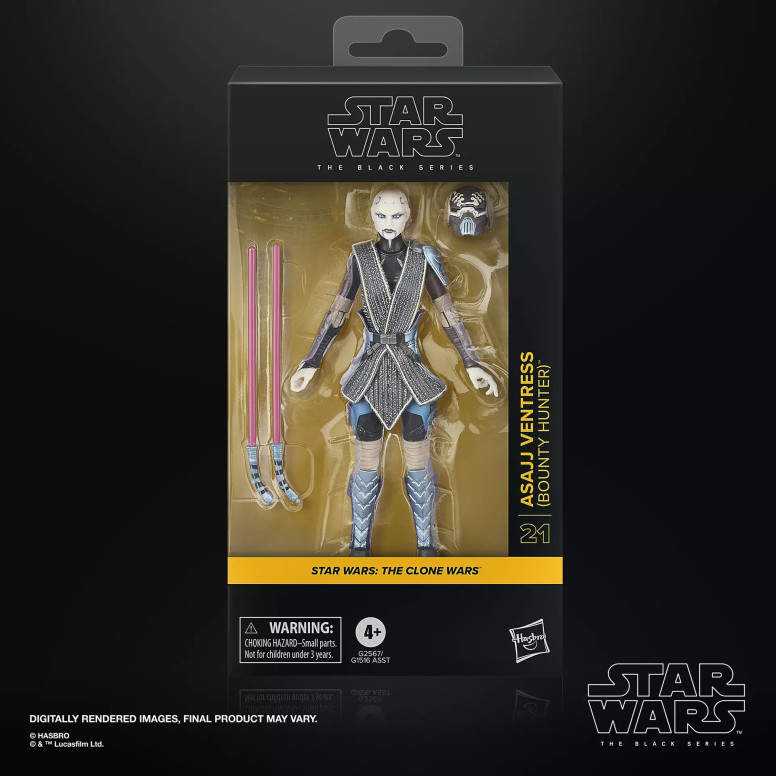 Star Wars The Black Series - Asajj Ventress (Cacciatore di taglie) - Le guerre dei cloni