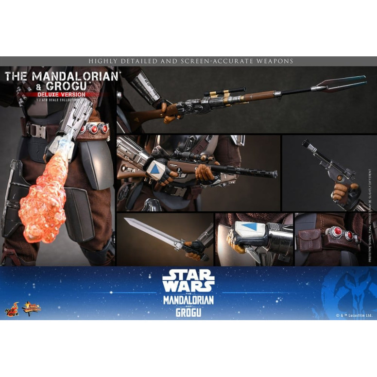 Hot Toys Star Wars - Il Mandaloriano e Grogu (Versione Deluxe) MMS 1/6 - Star Wars: Il Mandaloriano e Grogu