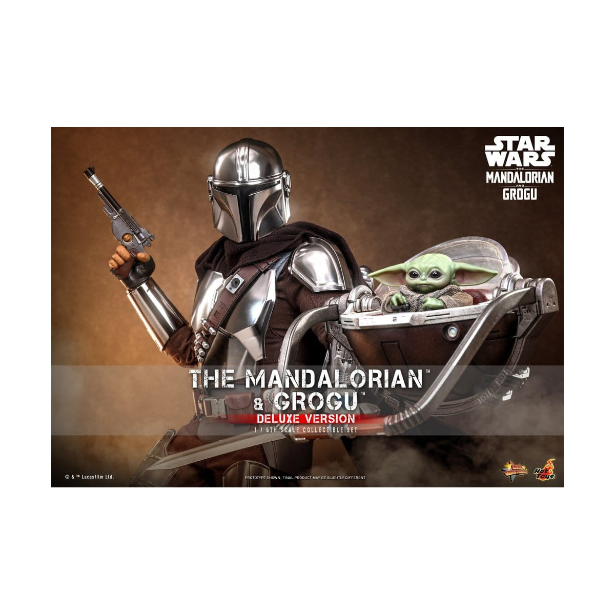 Hot Toys Star Wars - Il Mandaloriano e Grogu (Versione Deluxe) MMS 1/6 - Star Wars: Il Mandaloriano e Grogu