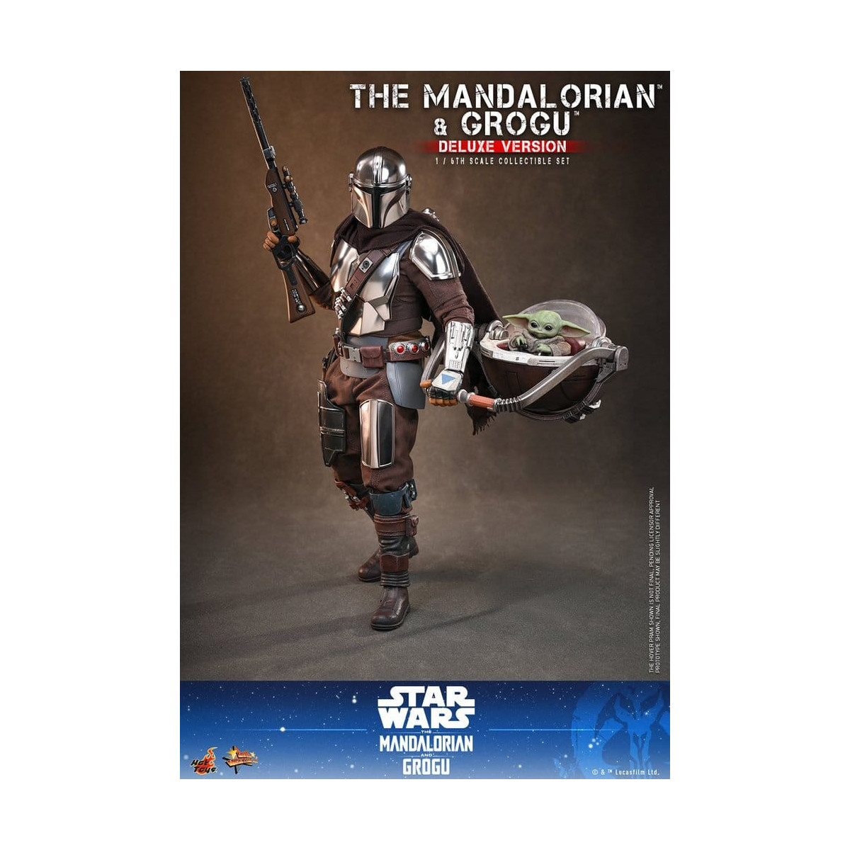 Hot Toys Star Wars - Il Mandaloriano e Grogu (Versione Deluxe) MMS 1/6 - Star Wars: Il Mandaloriano e Grogu