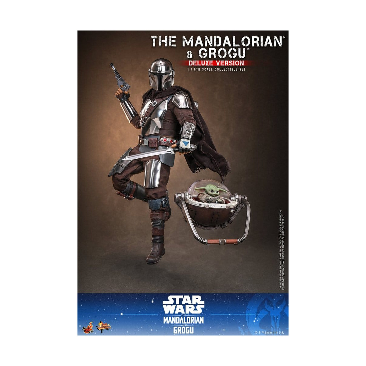 Hot Toys Star Wars - Il Mandaloriano e Grogu (Versione Deluxe) MMS 1/6 - Star Wars: Il Mandaloriano e Grogu