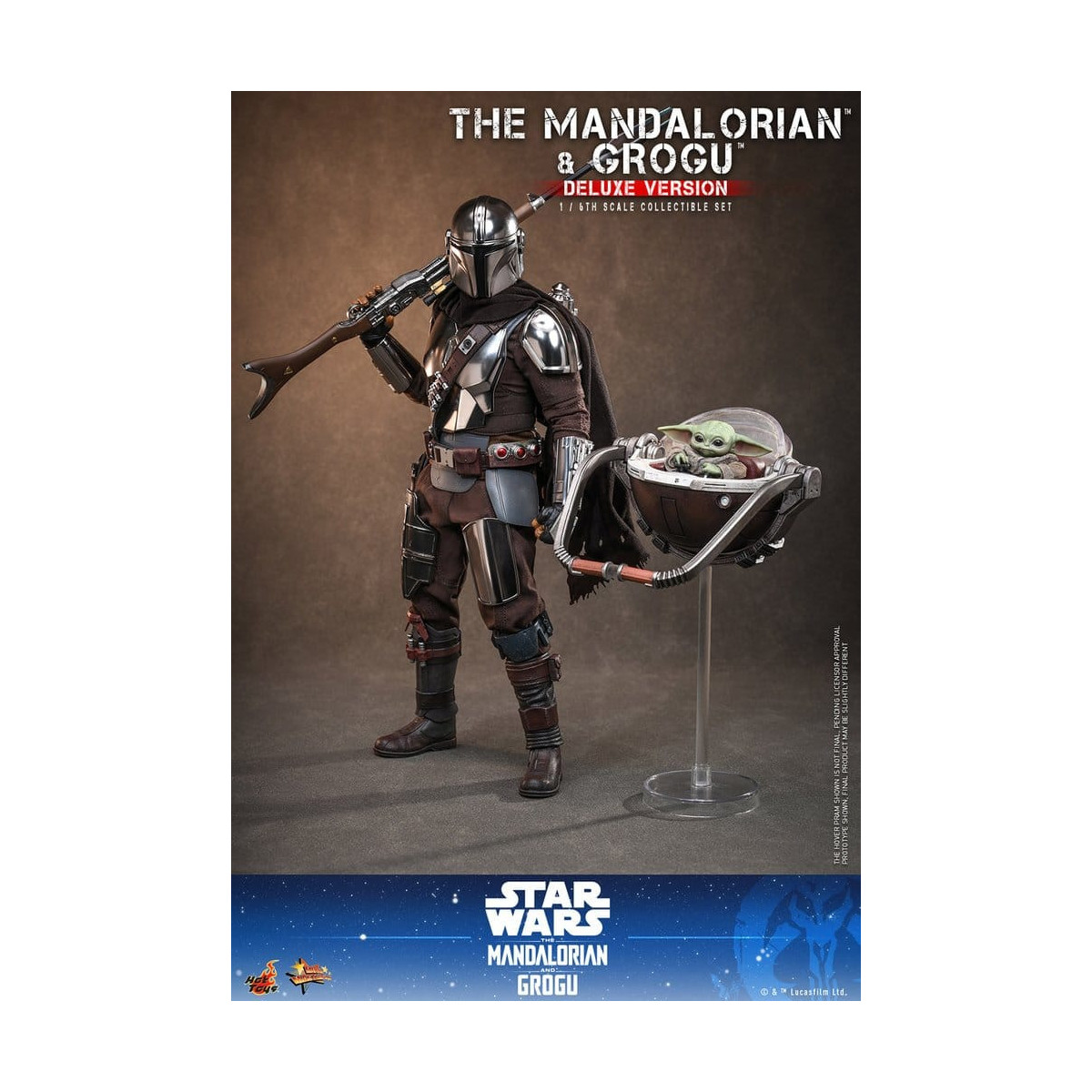 Hot Toys Star Wars - Il Mandaloriano e Grogu (Versione Deluxe) MMS 1/6 - Star Wars: Il Mandaloriano e Grogu