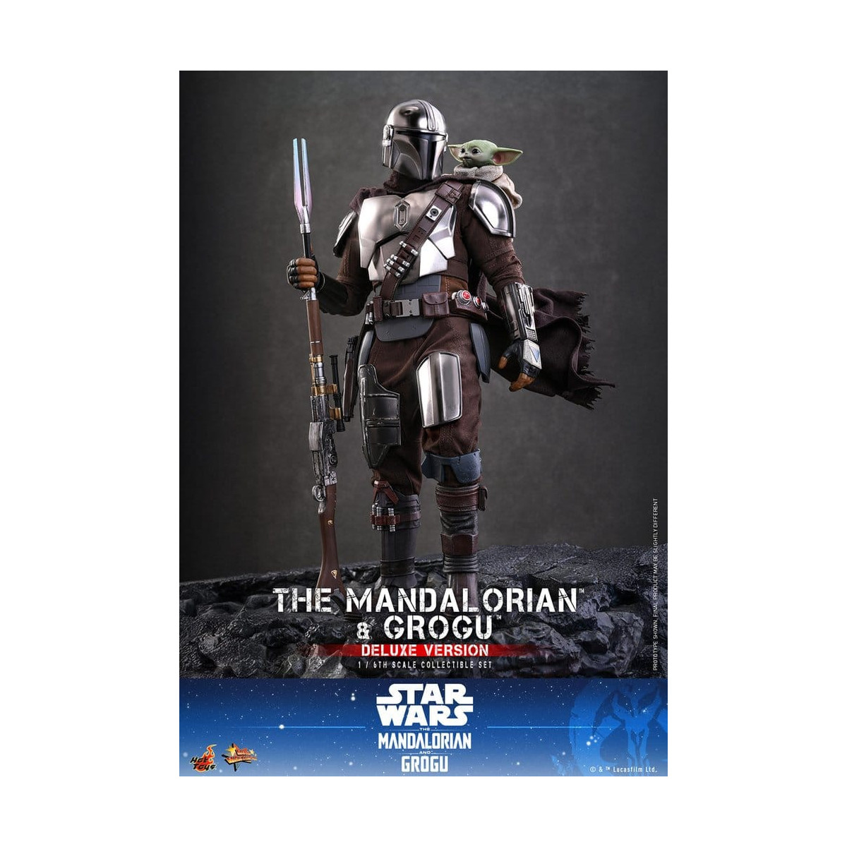 Hot Toys Star Wars - Il Mandaloriano e Grogu (Versione Deluxe) MMS 1/6 - Star Wars: Il Mandaloriano e Grogu