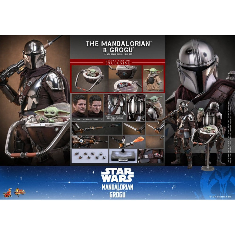 Hot Toys Star Wars - Il Mandaloriano e Grogu (Versione Deluxe) MMS 1/6 - Star Wars: Il Mandaloriano e Grogu