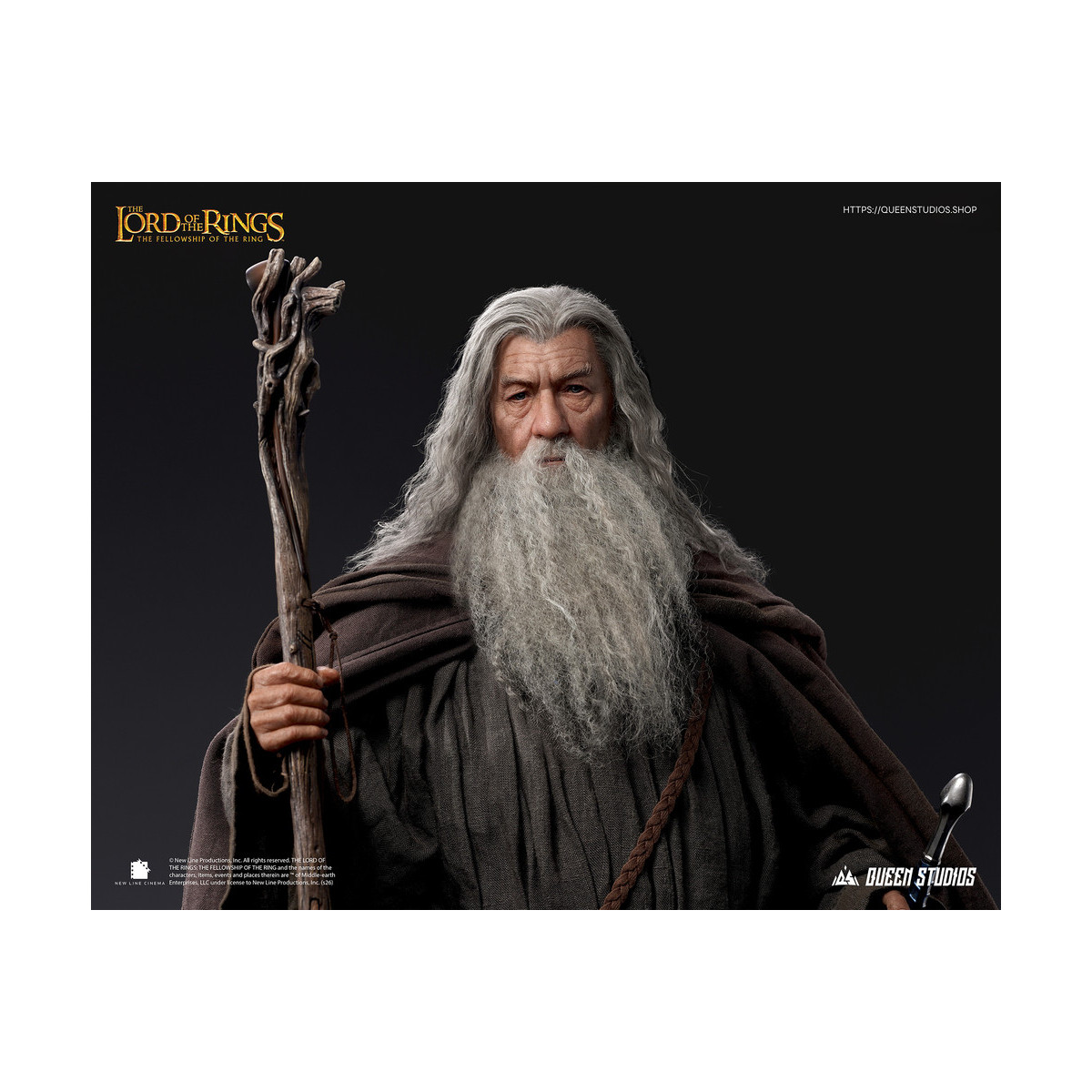 Queen Studios - Statua in scala 1/3 di Gandalf il Grigio - Il Signore degli Anelli: La Compagnia dell'Anello