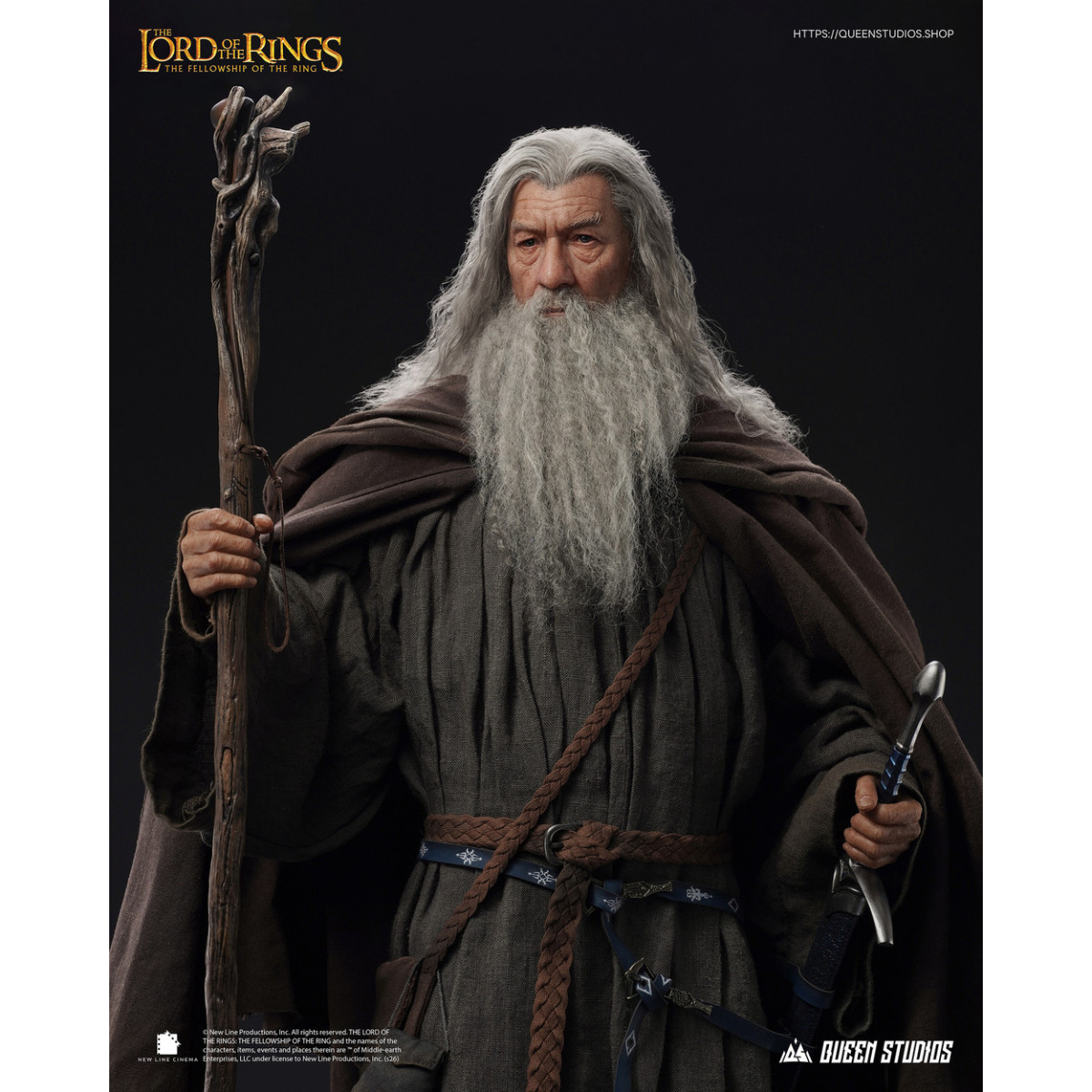 Queen Studios - Statua in scala 1/3 di Gandalf il Grigio - Il Signore degli Anelli: La Compagnia dell'Anello