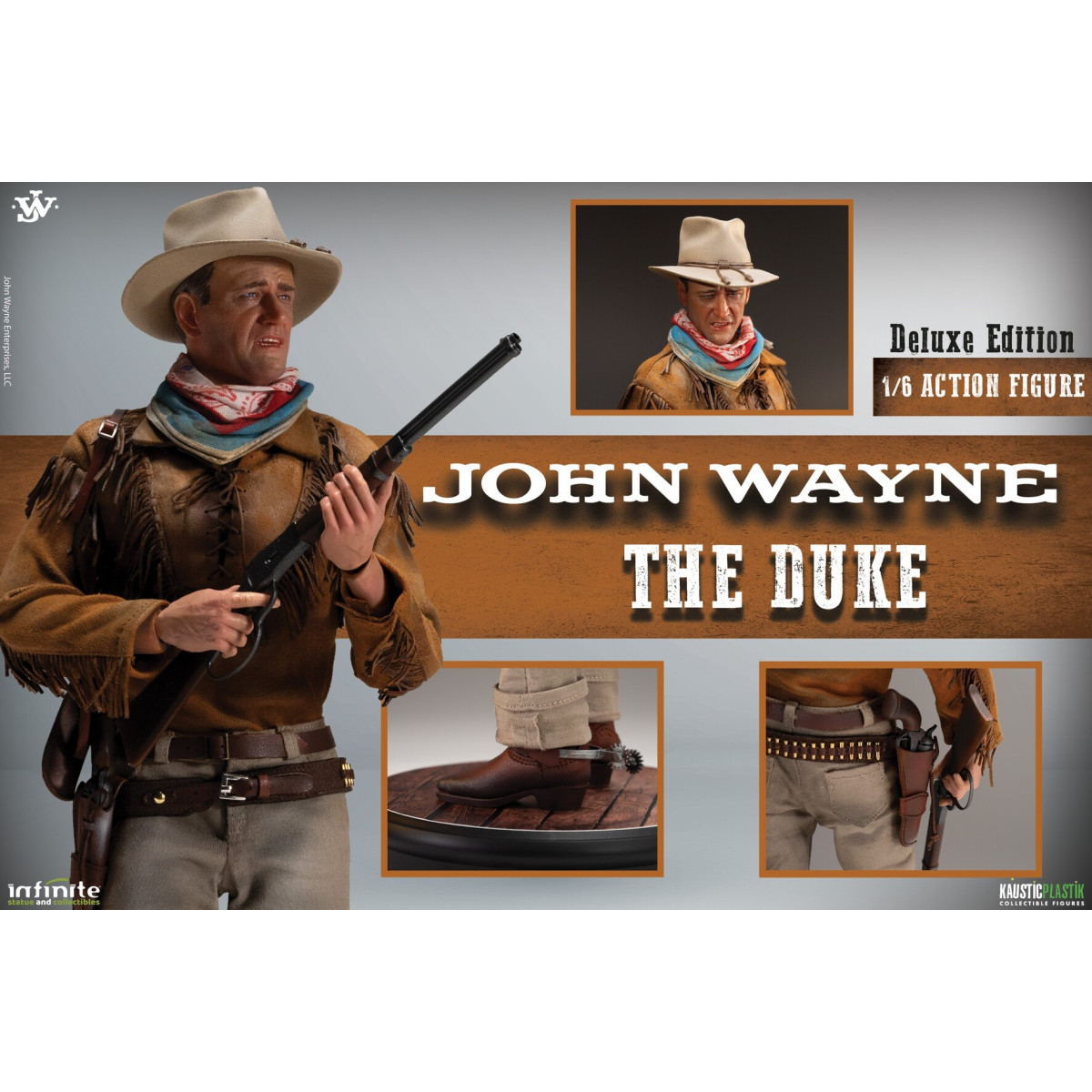 Statua Infinita X Kaustic Plastik - John Wayne Il Duca Edizione Deluxe 1/6