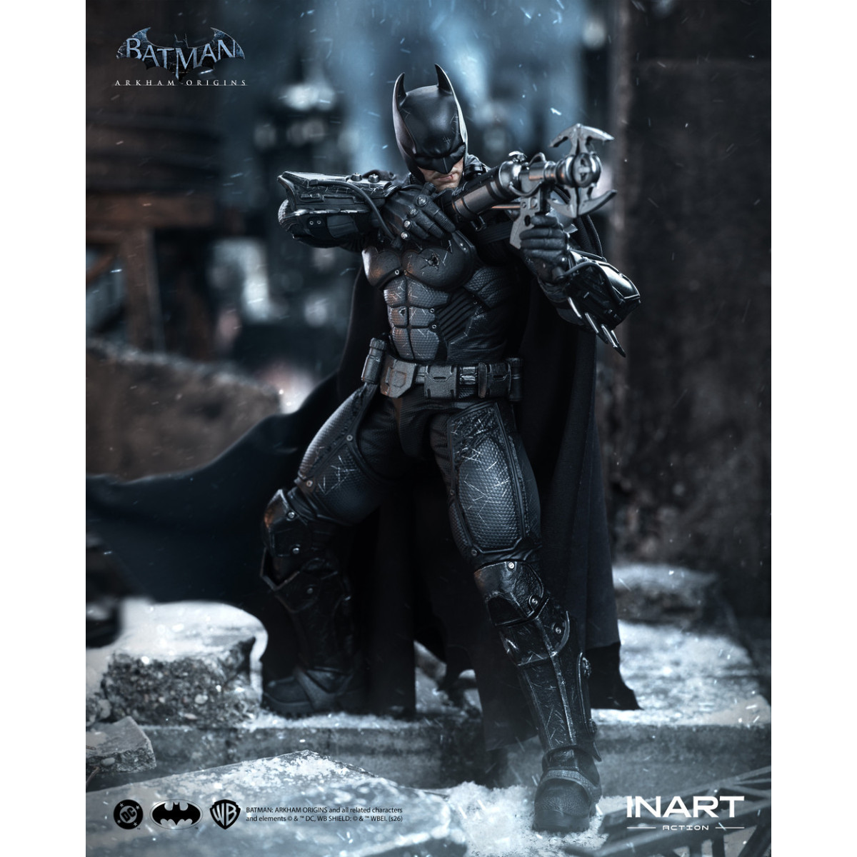 INART - Batman (versione danneggiata dalla battaglia) - Batman: Arkham Origins Figura in scala 1/12