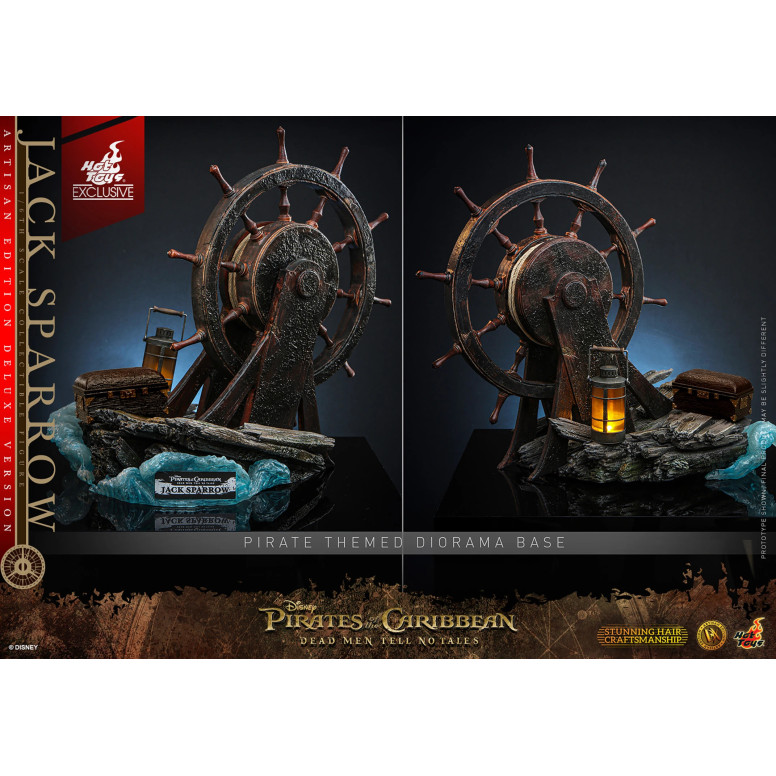 Hot Toys Pirati dei Caraibi - Jack Sparrow Edizione Artigianale Versione Deluxe - I morti non raccontano storie