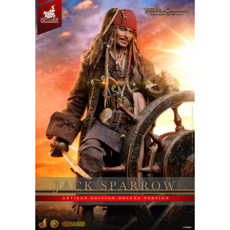 Hot Toys Pirati dei Caraibi - Jack Sparrow Edizione Artigianale Versione Deluxe - I morti non raccontano storie