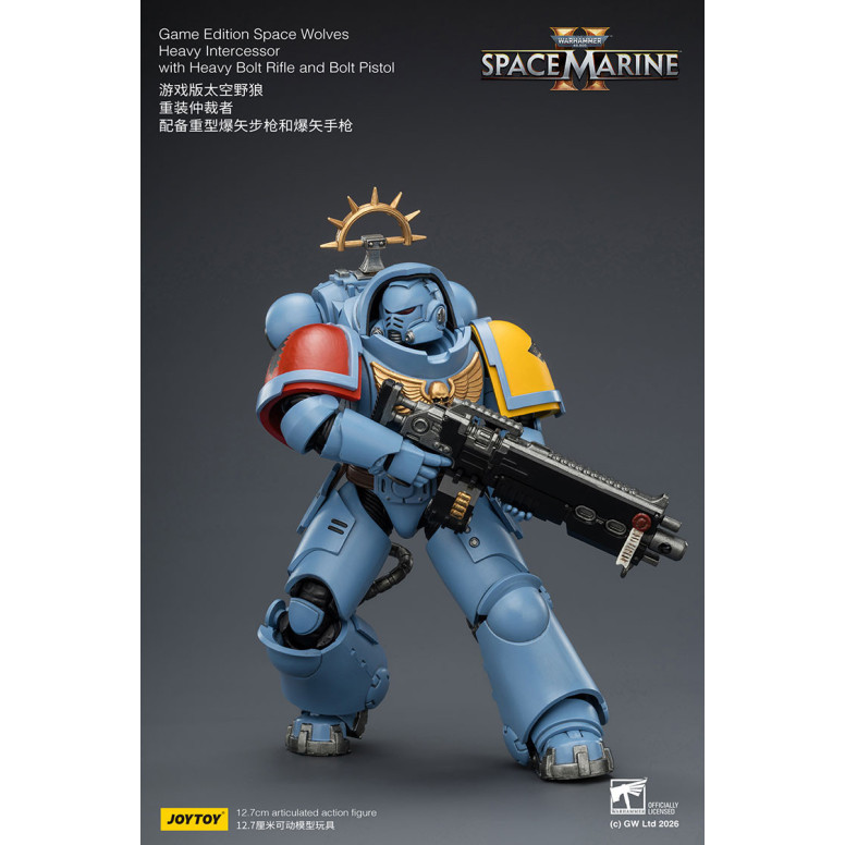 JoyToy - Space Marines II - Space Wolves - Intercessore pesante con fucile a otturatore pesante e pistola a otturatore 1/18