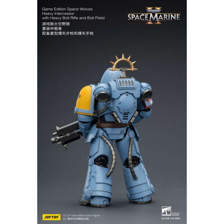 JoyToy - Space Marines II - Space Wolves - Intercessore pesante con fucile a otturatore pesante e pistola a otturatore 1/18
