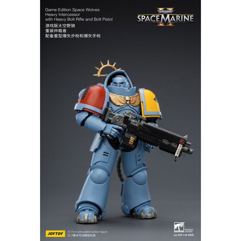 JoyToy - Space Marines II - Space Wolves - Intercessore pesante con fucile a otturatore pesante e pistola a otturatore 1/18