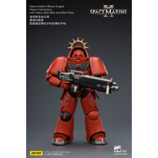 JoyToy - Space Marines II - Blood Angels - Intercessore pesante con fucile a otturatore pesante e pistola a otturatore 1/18