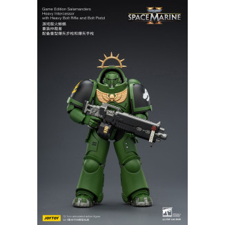 JoyToy - Space Marines II - Salamanders - Intercessore pesante con fucile a otturatore pesante e pistola a otturatore 1/18