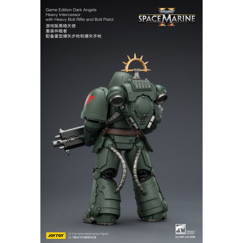 JoyToy - Space Marines II - Dark Angels - Intercessore pesante con fucile a otturatore pesante e pistola a otturatore 1/18