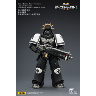 JoyToy - Space Marines II - Black Templars - Intercessore pesante con fucile a otturatore pesante e pistola a otturatore 1/18