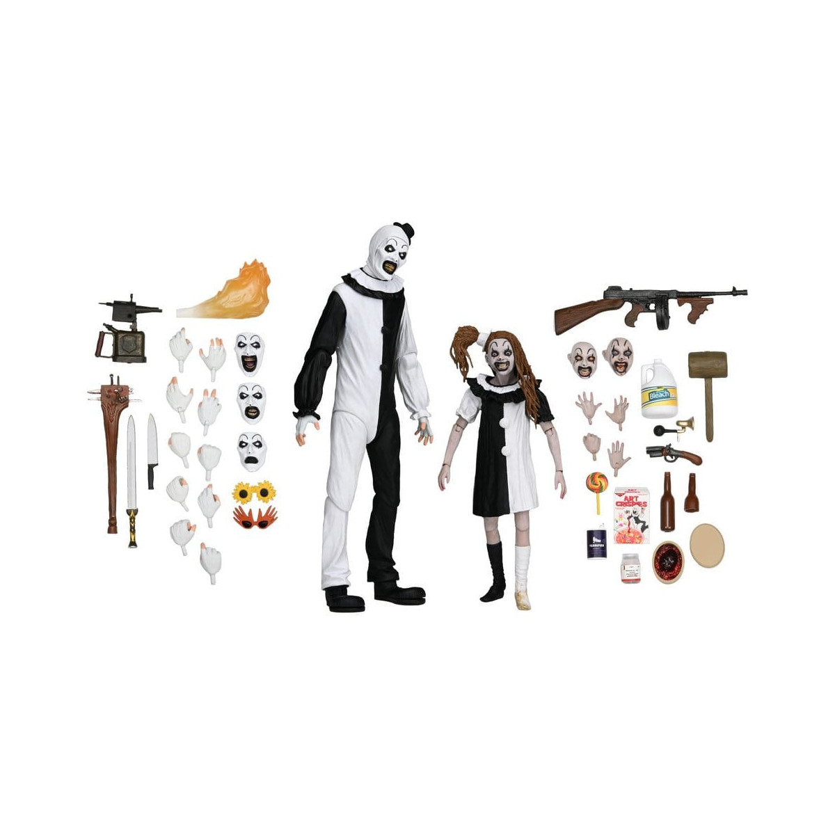Neca Terrifier 2 - Ultimate Art il clown e la piccola ragazza pallida