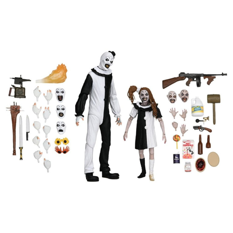 Neca Terrifier 2 - Ultimate Art il clown e la piccola ragazza pallida
