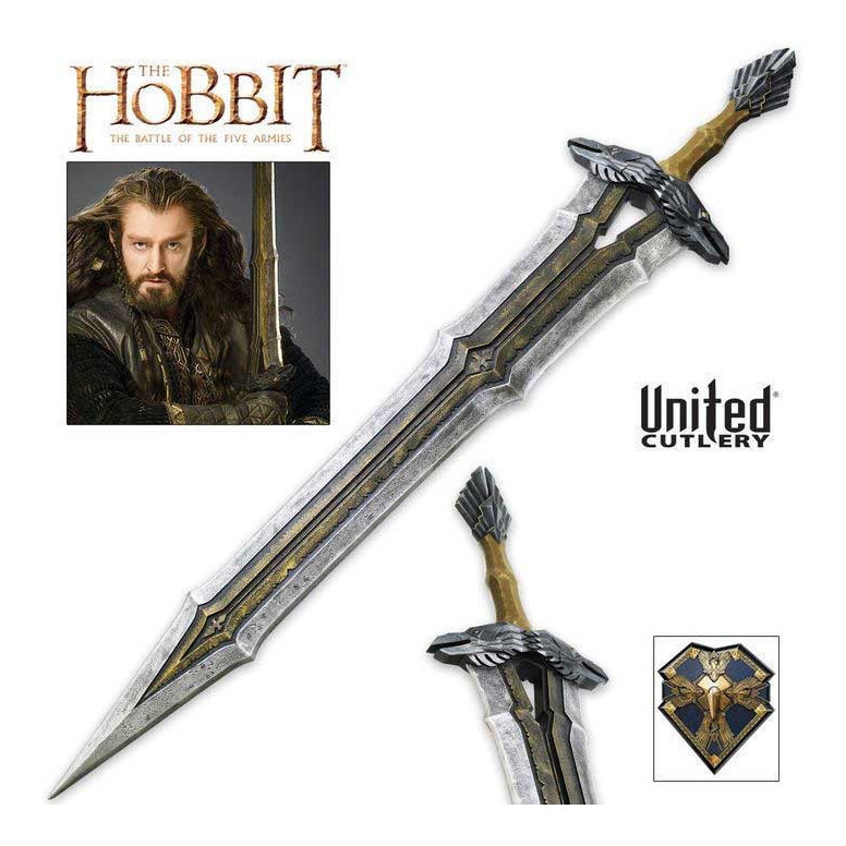 United Cutlery Spada Hobbit di Thorin Scudo di Quercia Regale - Figurina