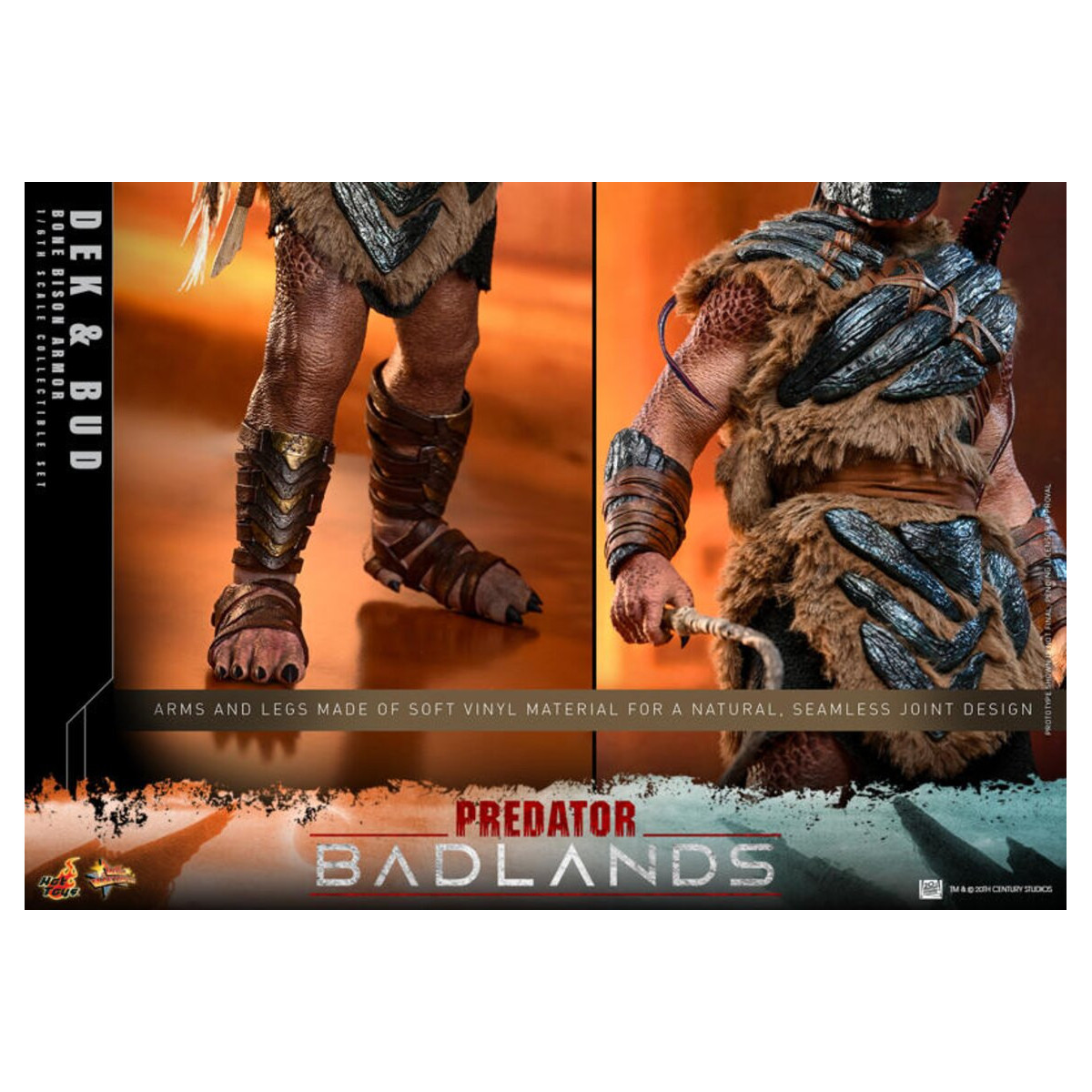 Hot Toys - Predator: Badlands - Dek (armatura Bone Bison) e Bud MMS 1/6
