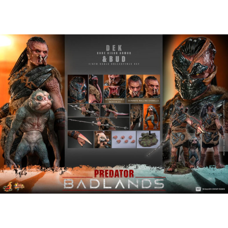Hot Toys - Predator: Badlands - Dek (armatura Bone Bison) e Bud MMS 1/6