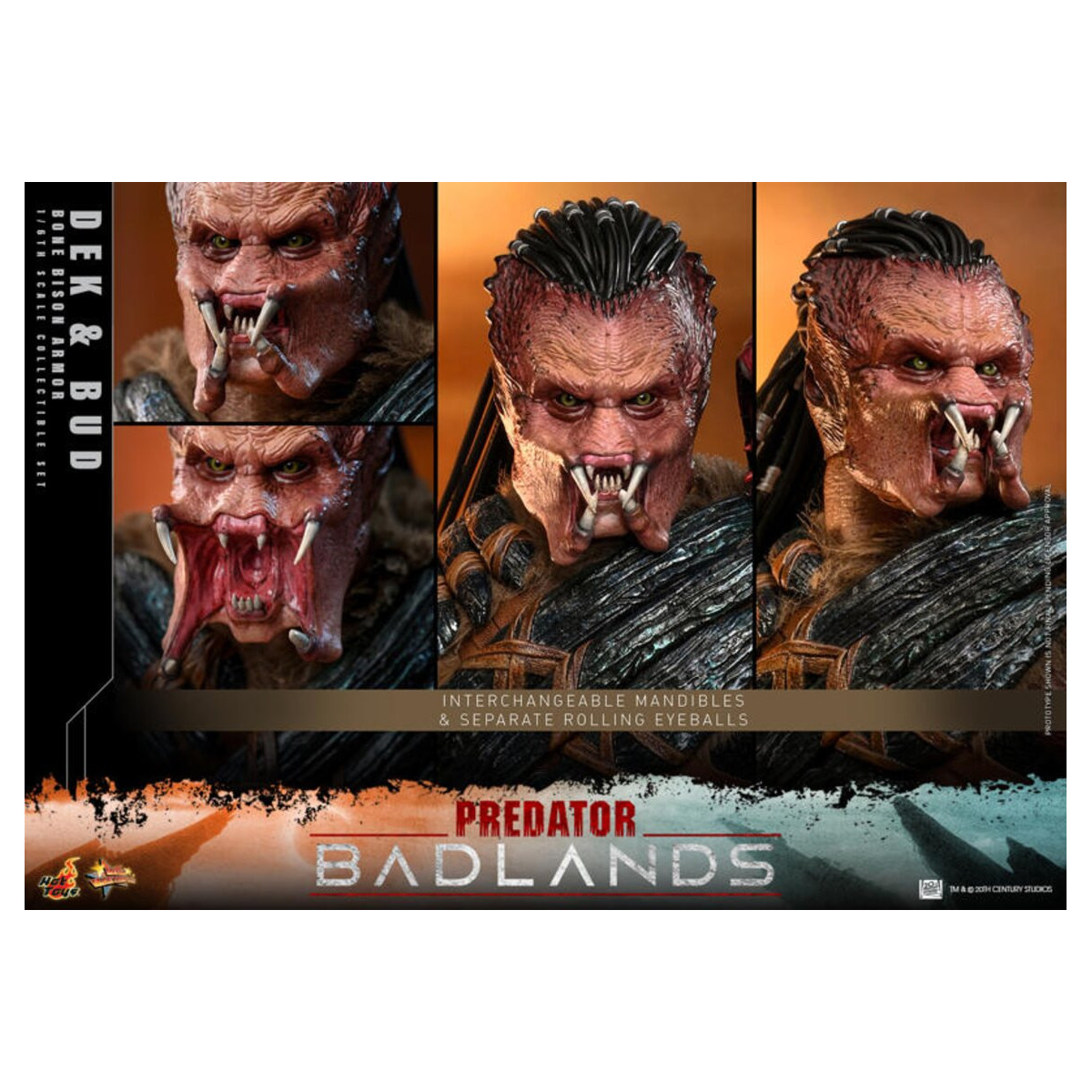 Hot Toys - Predator: Badlands - Dek (armatura Bone Bison) e Bud MMS 1/6