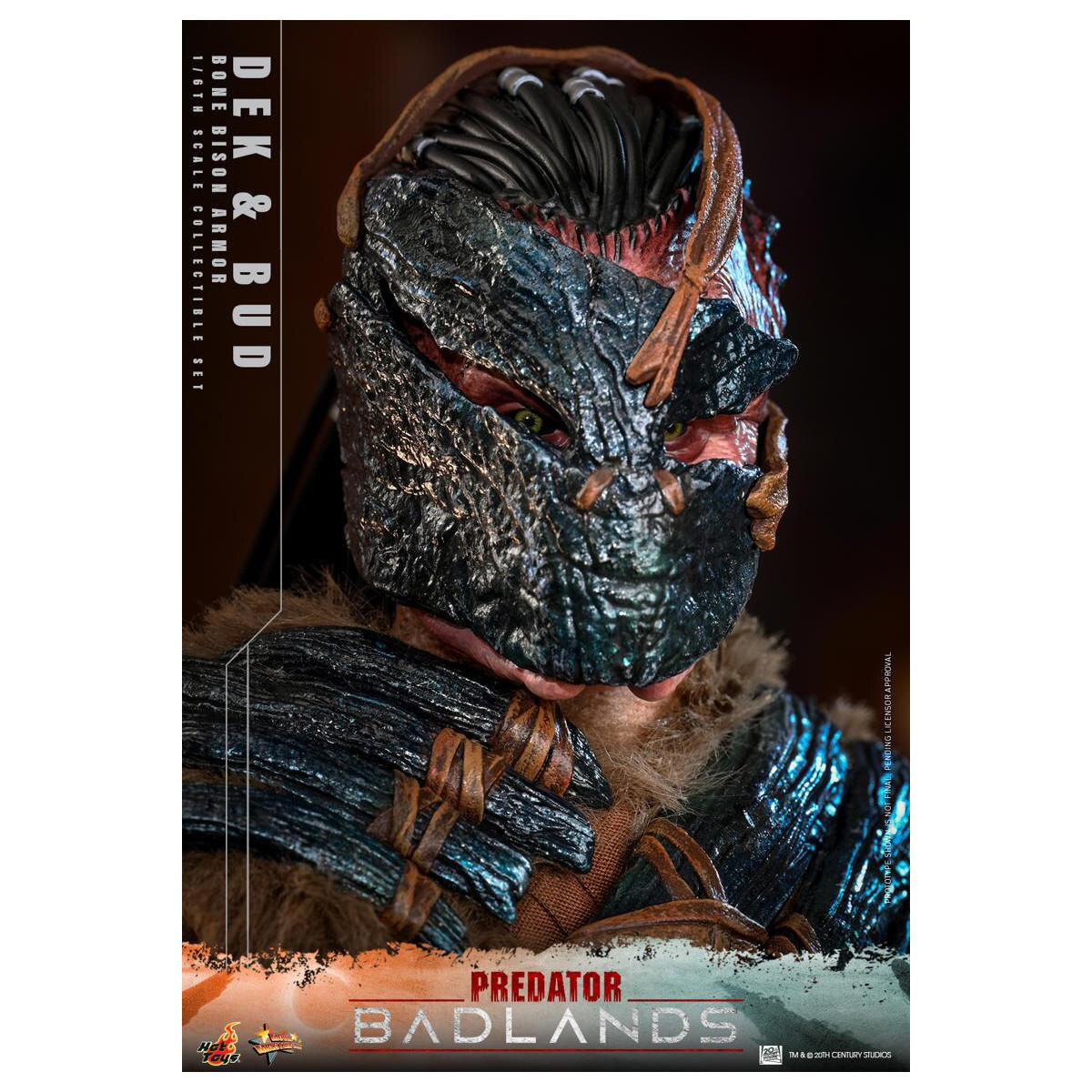 Hot Toys - Predator: Badlands - Dek (armatura Bone Bison) e Bud MMS 1/6