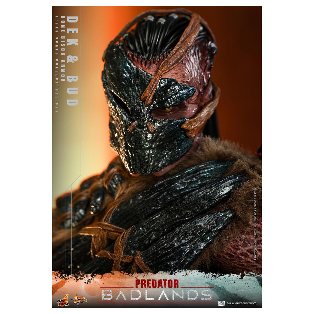 Hot Toys - Predator: Badlands - Dek (armatura Bone Bison) e Bud MMS 1/6