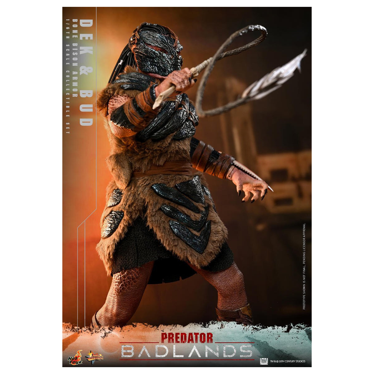 Hot Toys - Predator: Badlands - Dek (armatura Bone Bison) e Bud MMS 1/6