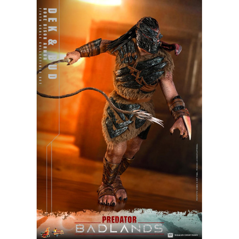 Hot Toys - Predator: Badlands - Dek (armatura Bone Bison) e Bud MMS 1/6