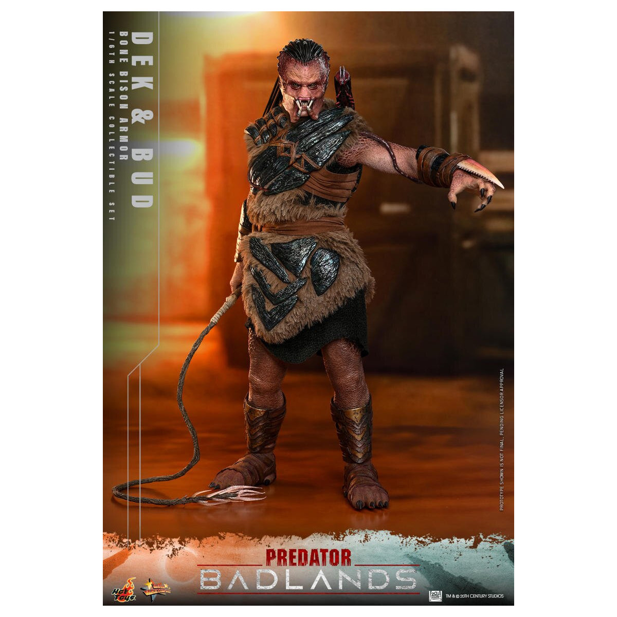 Hot Toys - Predator: Badlands - Dek (armatura Bone Bison) e Bud MMS 1/6