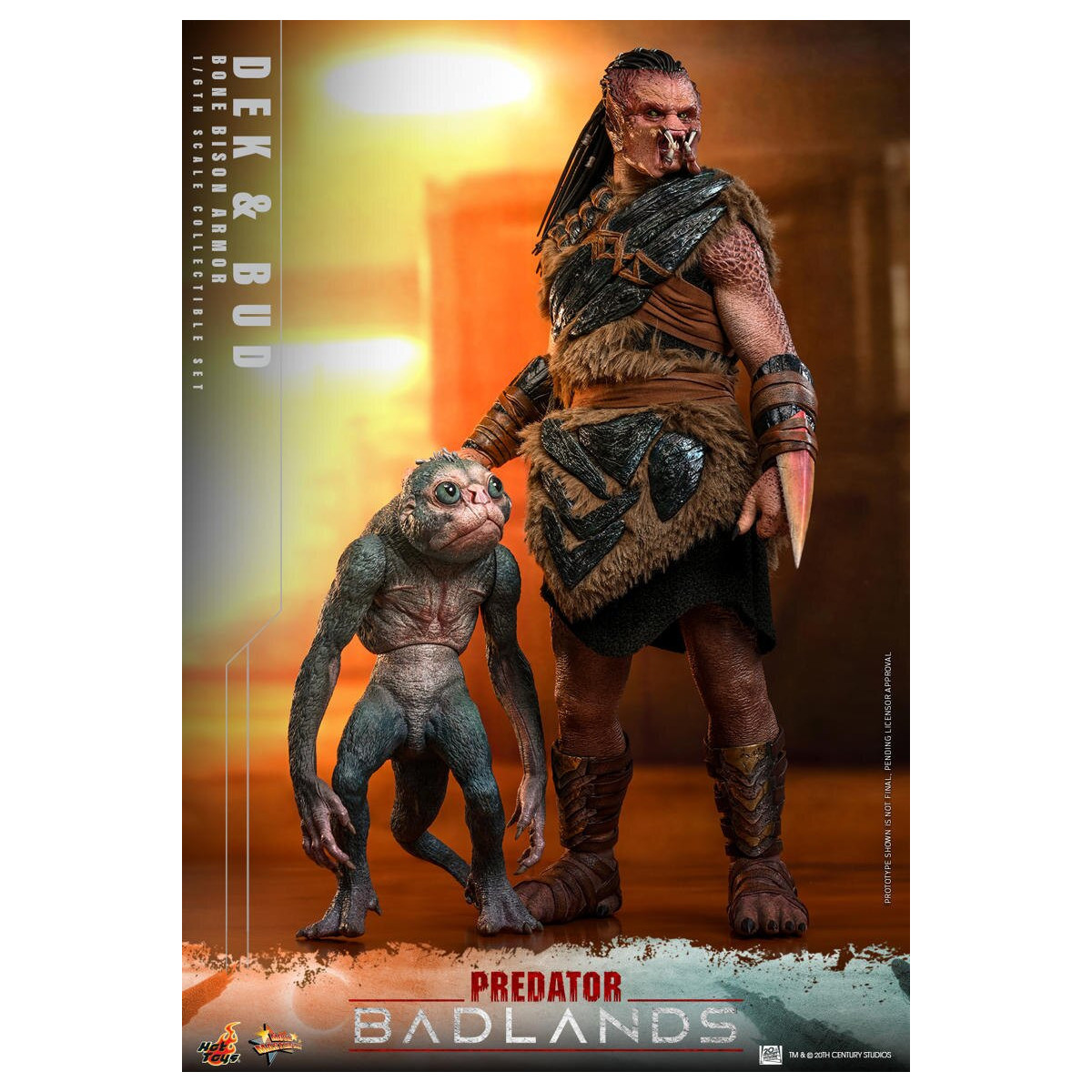 Hot Toys - Predator: Badlands - Dek (armatura Bone Bison) e Bud MMS 1/6