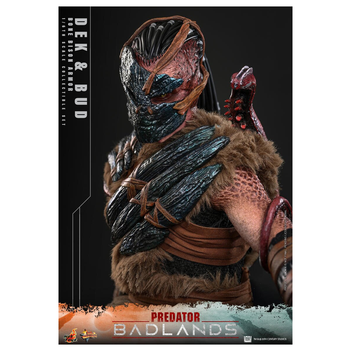 Hot Toys - Predator: Badlands - Dek (armatura Bone Bison) e Bud MMS 1/6