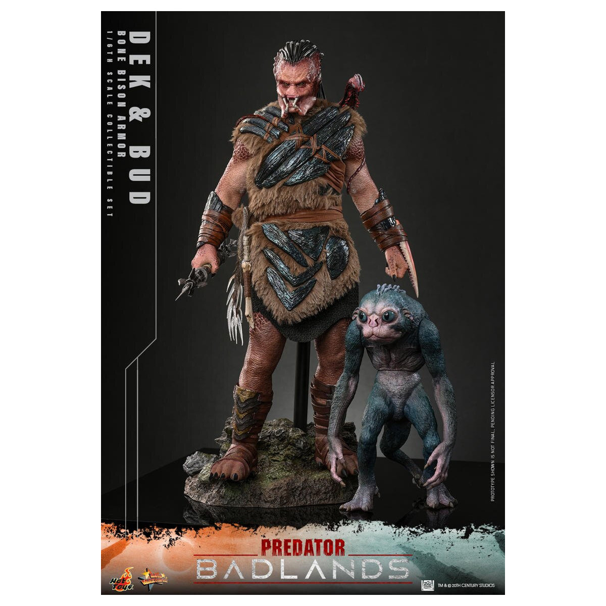 Hot Toys - Predator: Badlands - Dek (armatura Bone Bison) e Bud MMS 1/6
