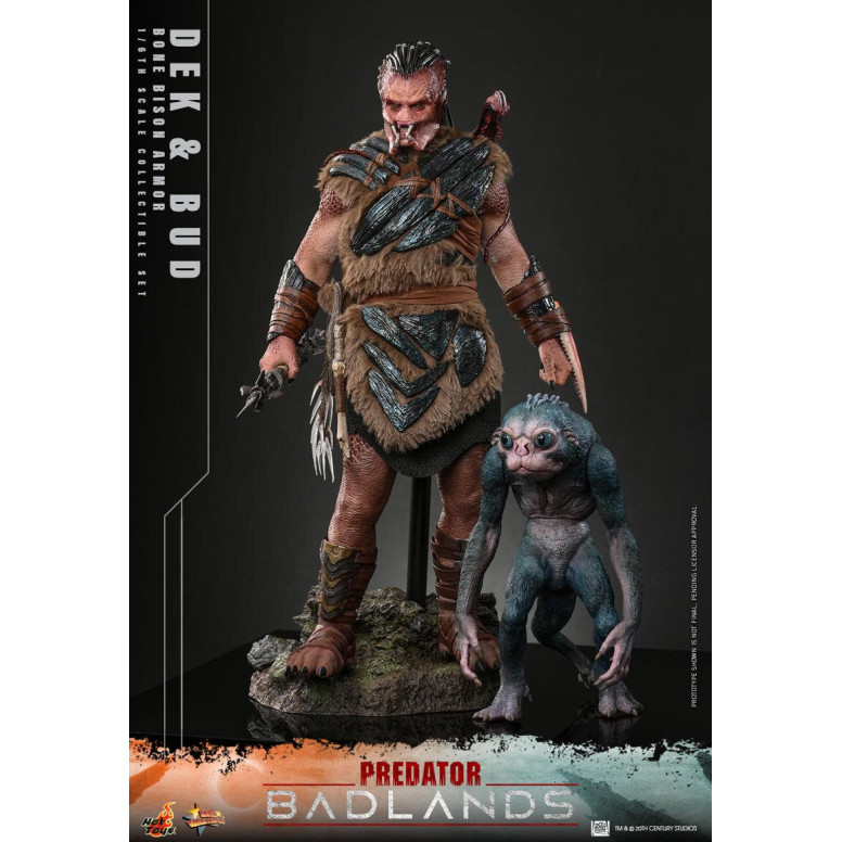 Hot Toys - Predator: Badlands - Dek (armatura Bone Bison) e Bud MMS 1/6