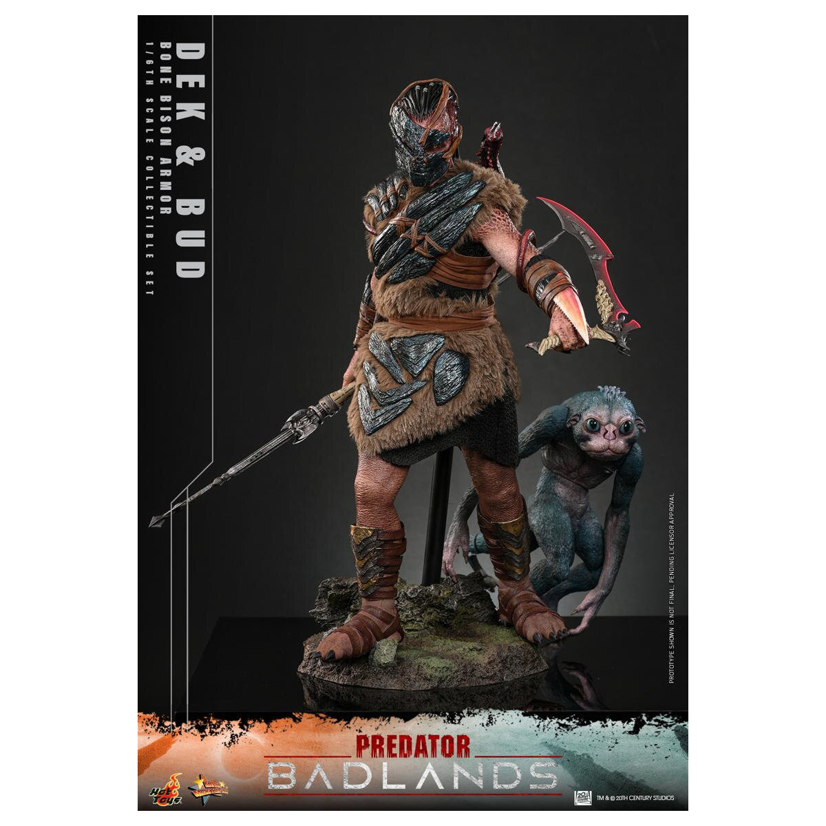 Hot Toys - Predator: Badlands - Dek (armatura Bone Bison) e Bud MMS 1/6