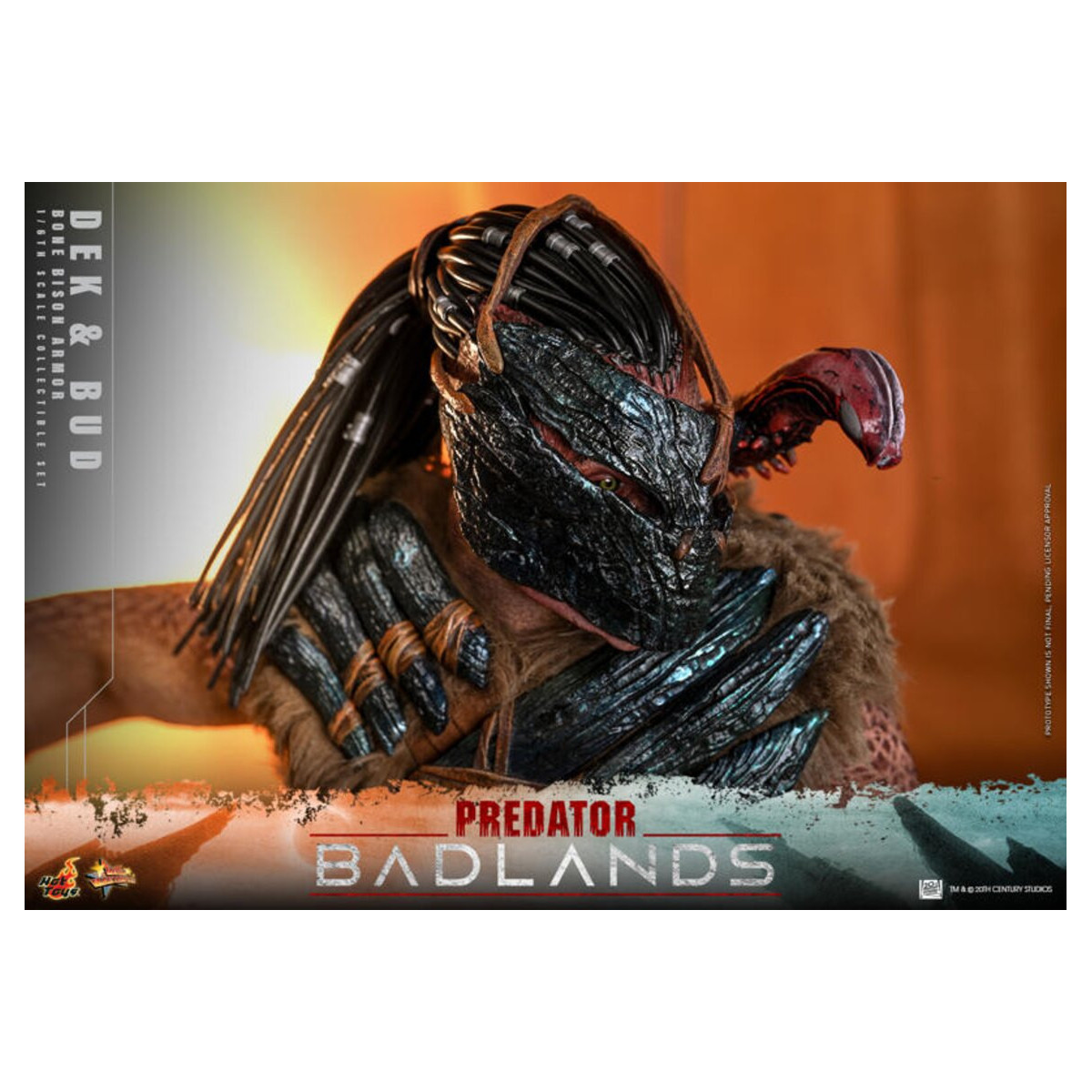 Hot Toys - Predator: Badlands - Dek (armatura Bone Bison) e Bud MMS 1/6