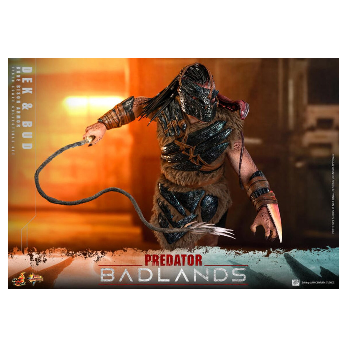 Hot Toys - Predator: Badlands - Dek (armatura Bone Bison) e Bud MMS 1/6